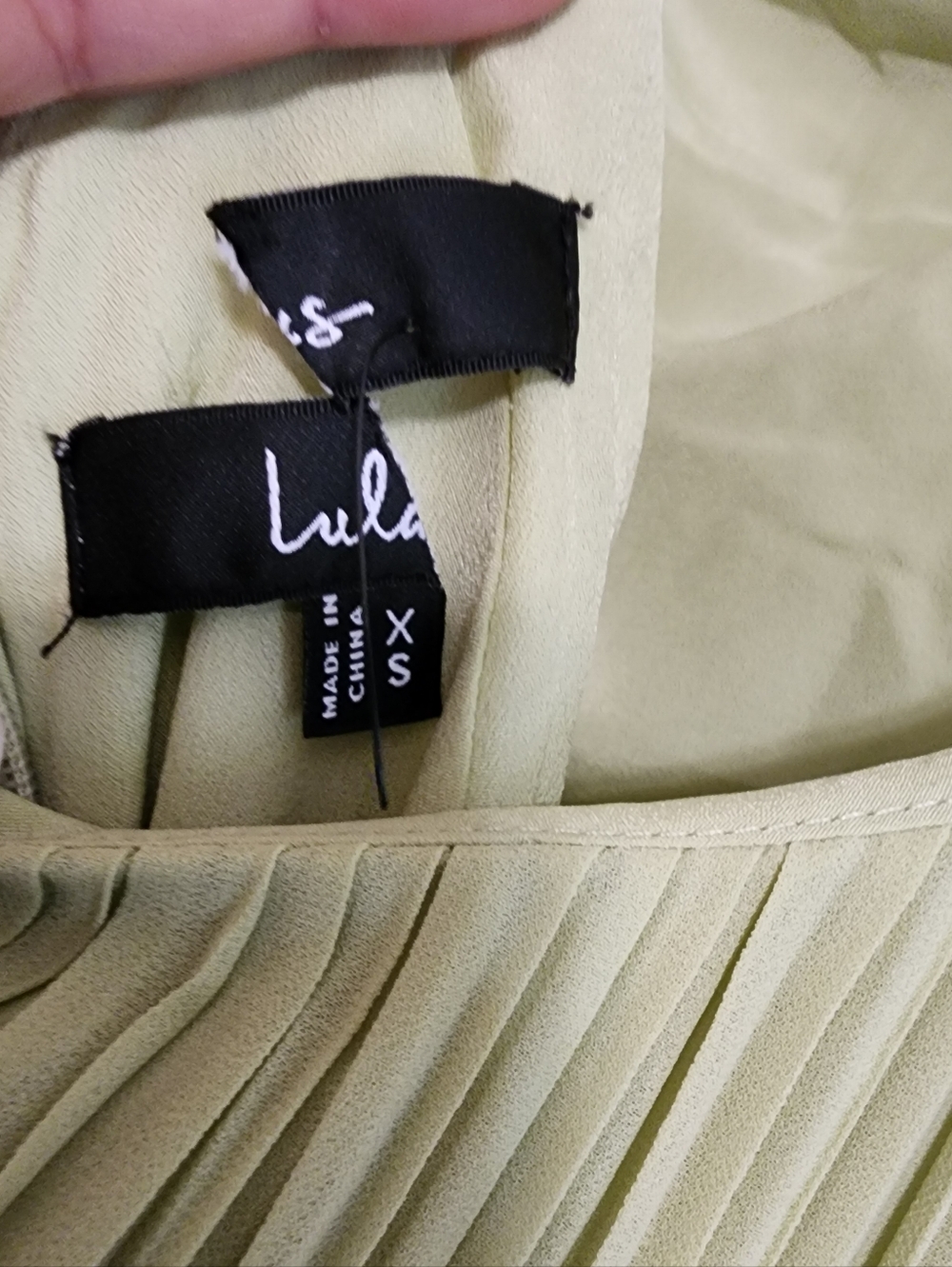 Lulus Yamuna Light Green Pleated Strapless Maxi Dress XS Wedding Party Formal - Picture 10 of 10
